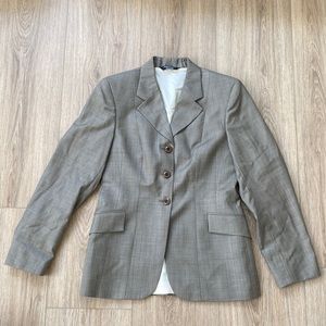 Vintage brown plaid blazer, size 4/6